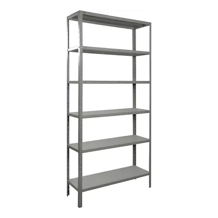 Estante Armário Prateleira De Aço 6 Bandejas Organizador Galvanizada Suporta 150kg 198cm X 90cm X 28cm Incolor