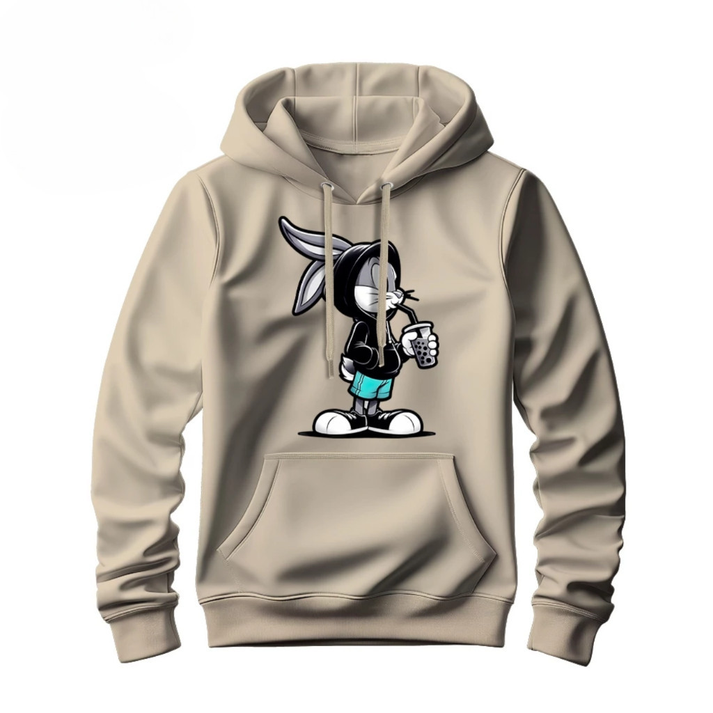 Moletom Canguru Masculino Vibes Pernalonga Style Streetwear Blusa de Frio Premium Inverno