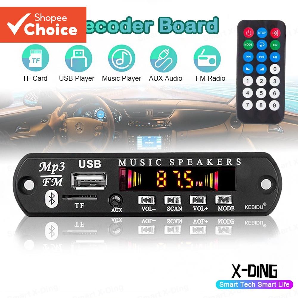 Módulo De Placa Decodificadora MP3 Bluetooth 5.0 12V Reprodutor De Áudio Com Controle Remoto FM
