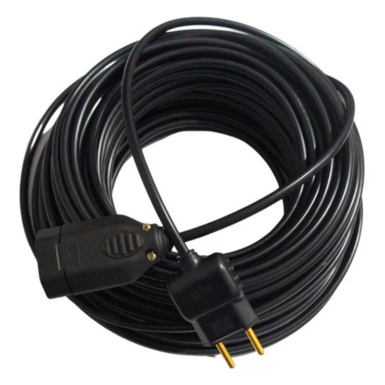 Extensão cabo PP Eletrica 50 Metros Reforçada Profissional 10/20a