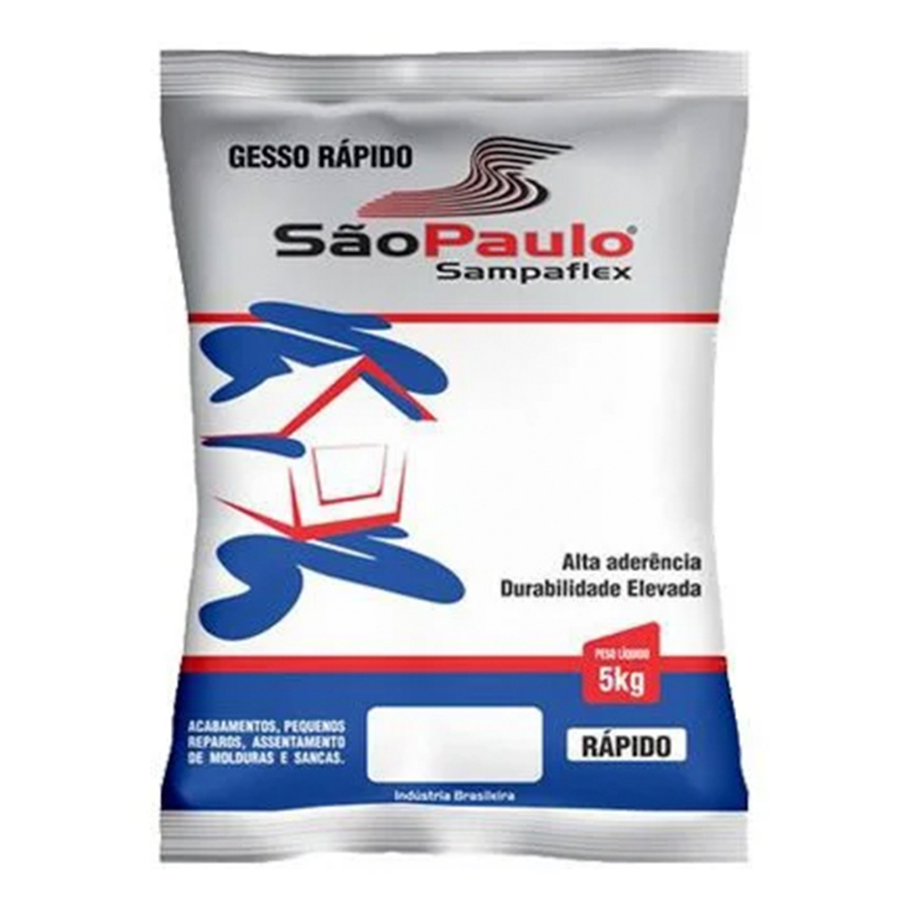 Gesso Rápido Branco São Paulo | Sampaflex 1KG E 5KG