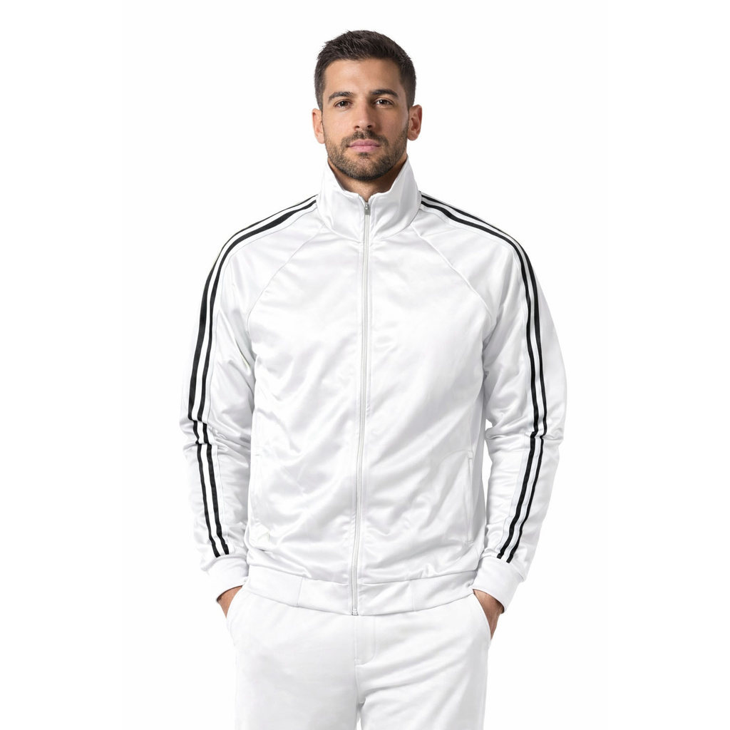 Jaqueta Masculina Gola Alta com Faixas Dryfit Moda Outono/Inverno 2K26