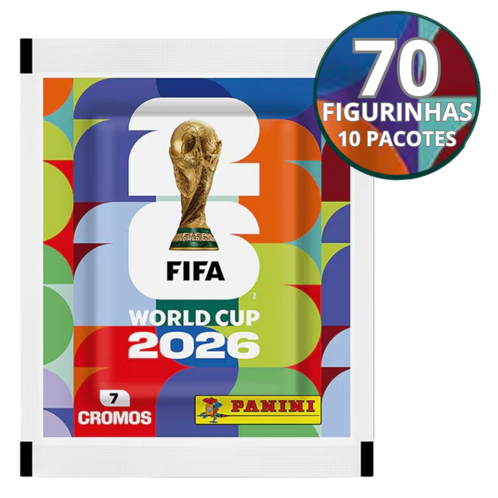Kit 70 Figurinhas Do Álbum Copa Do Mundo 2026- 10 Envelopes PANINI