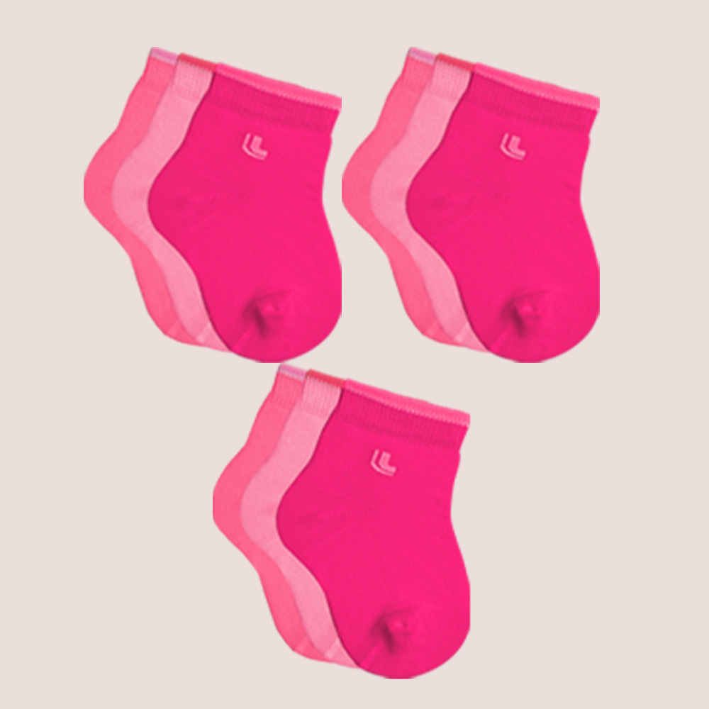 9 Pares De Meias Masculina e Feminina Lupo Com Punho Soft Em Algodao Infantil Baby