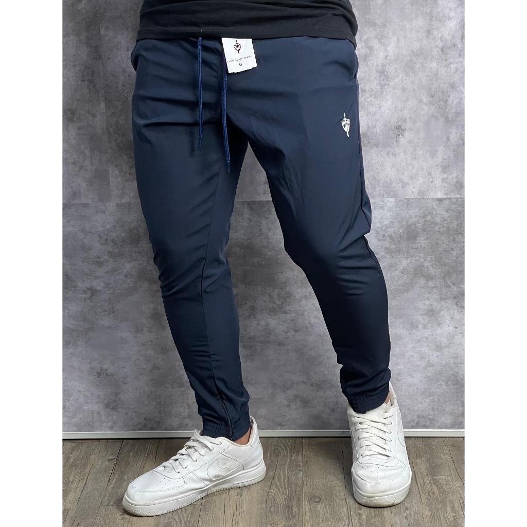 Calça Plus Size Esportiva P ao G4 Academia Masculina Treino Tactel com Elastano