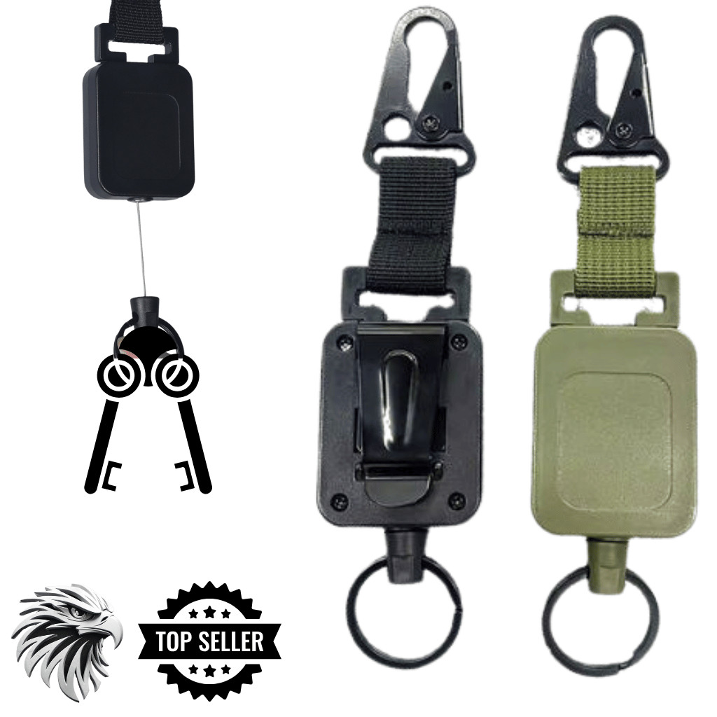 Fiel retrátil tático militar liso chave de algema cinto colete preto verde