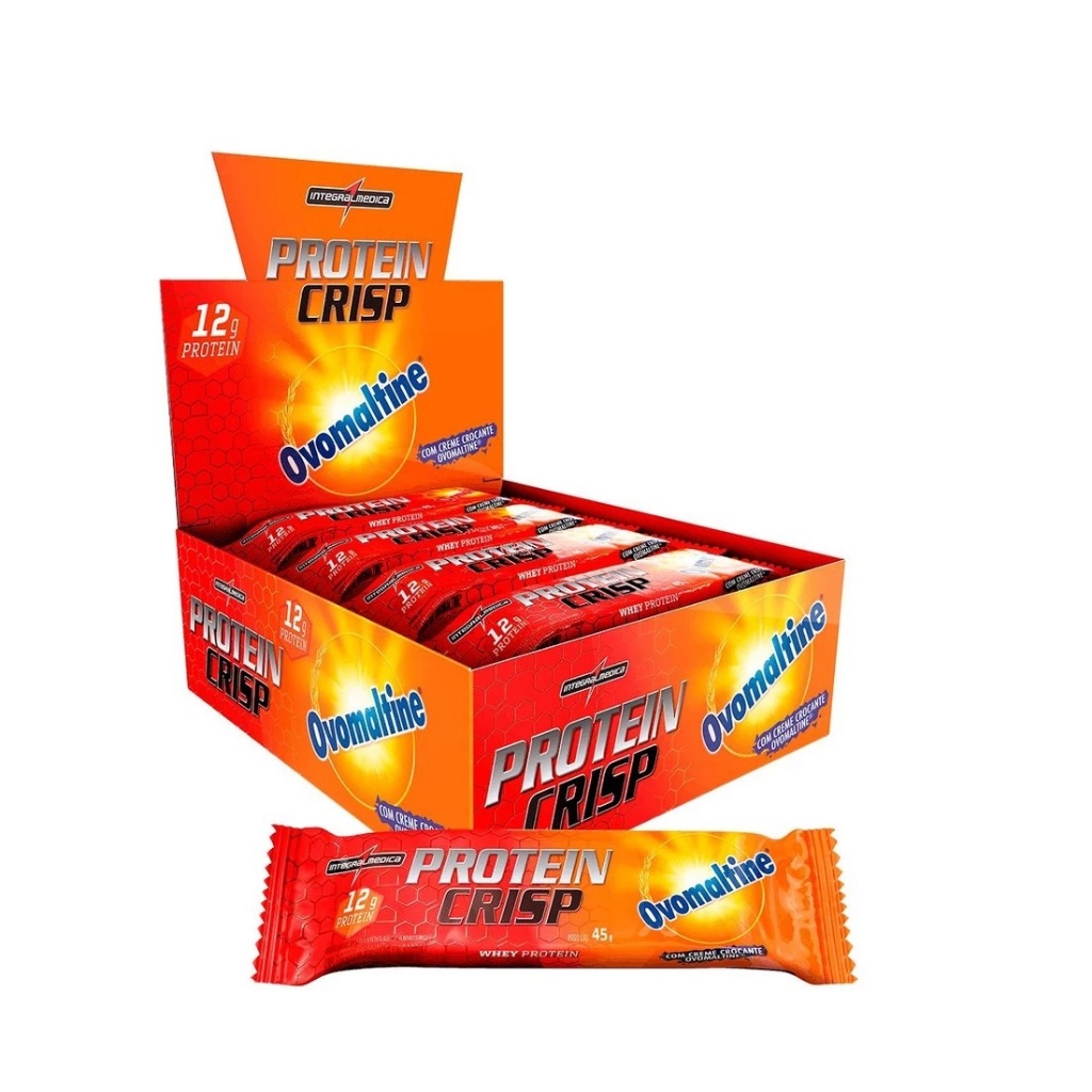 Integralmedica - Whey Protein Crisp Bar – Barra de Proteína – Display com 12 Unidades