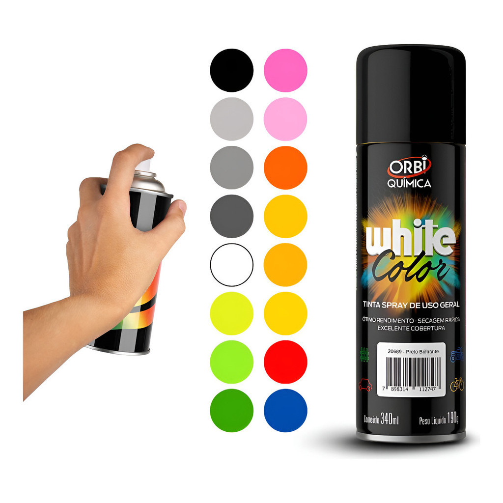 Tinta Uso Geral Spray P/pintar Metal Mdf Plastico Moveis Premium