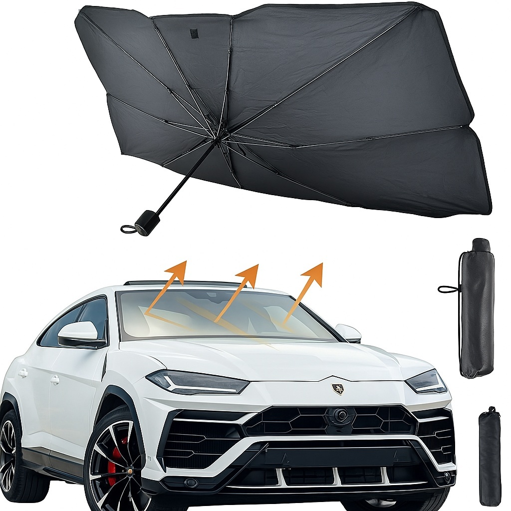 Quebra Sol Portátil Para-Brisa de Carro Guarda Sol com Isolamento Térmico Proteção Solar Uv Retratil
