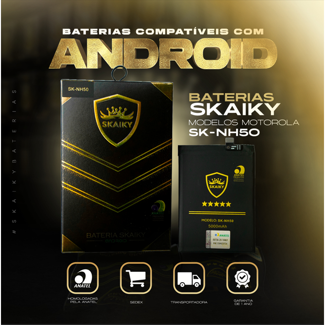 Bateria Oficial Skaiky NH50 Compativel Com Motorola G22 | E13 | E32 | E32S | G53 | G13