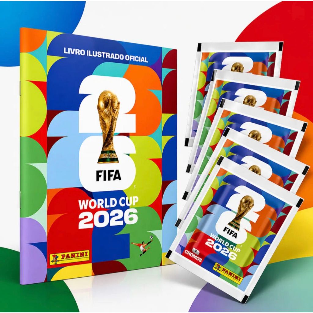 Álbum Oficial Copa Do Mundo 2026 Brochura + Figurinhas FIFA Original Futebol Colecionáveis