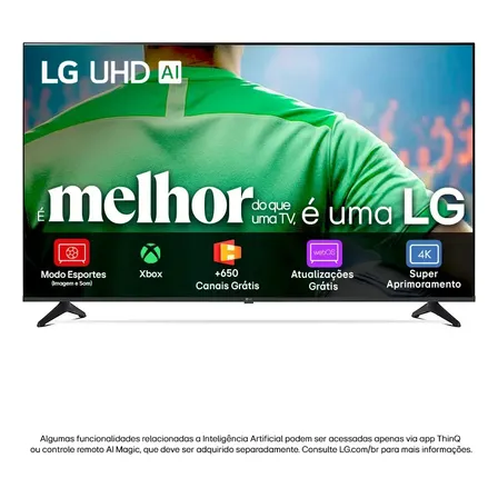 Smart Tv 4k 55  LG Uhd 55ua75 Processador 7 Ai Ger8 4k Super Upscaling Google Cast Alexa Integrado Controle Remoto Padrão Webos 25