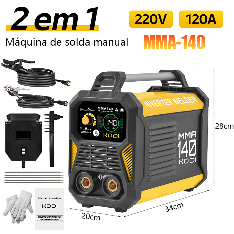 Maquina De Solda Inversora Portátil Mini Mma 110/220volts - Usk Painel Digital -D13