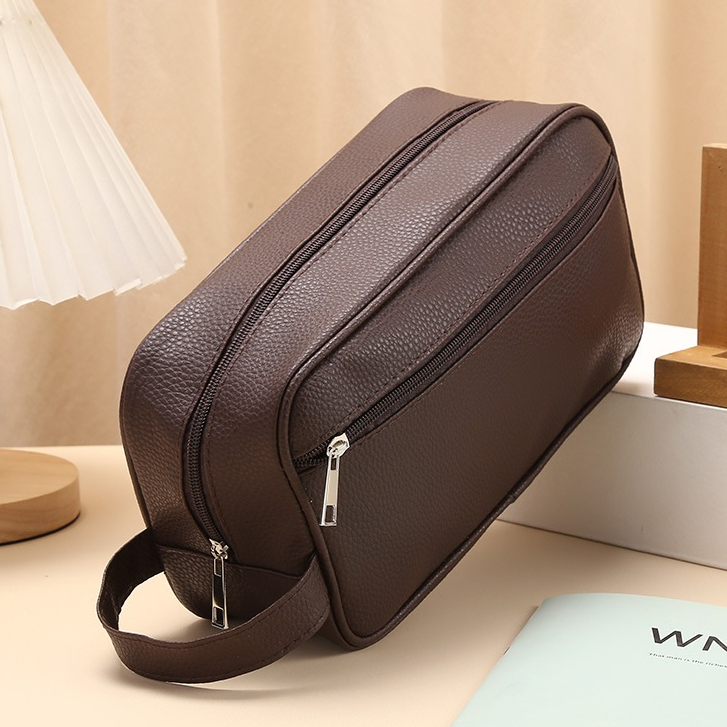 Necessaire De Viagem Unissex Em PU Impermeável Com Grande Capacidade