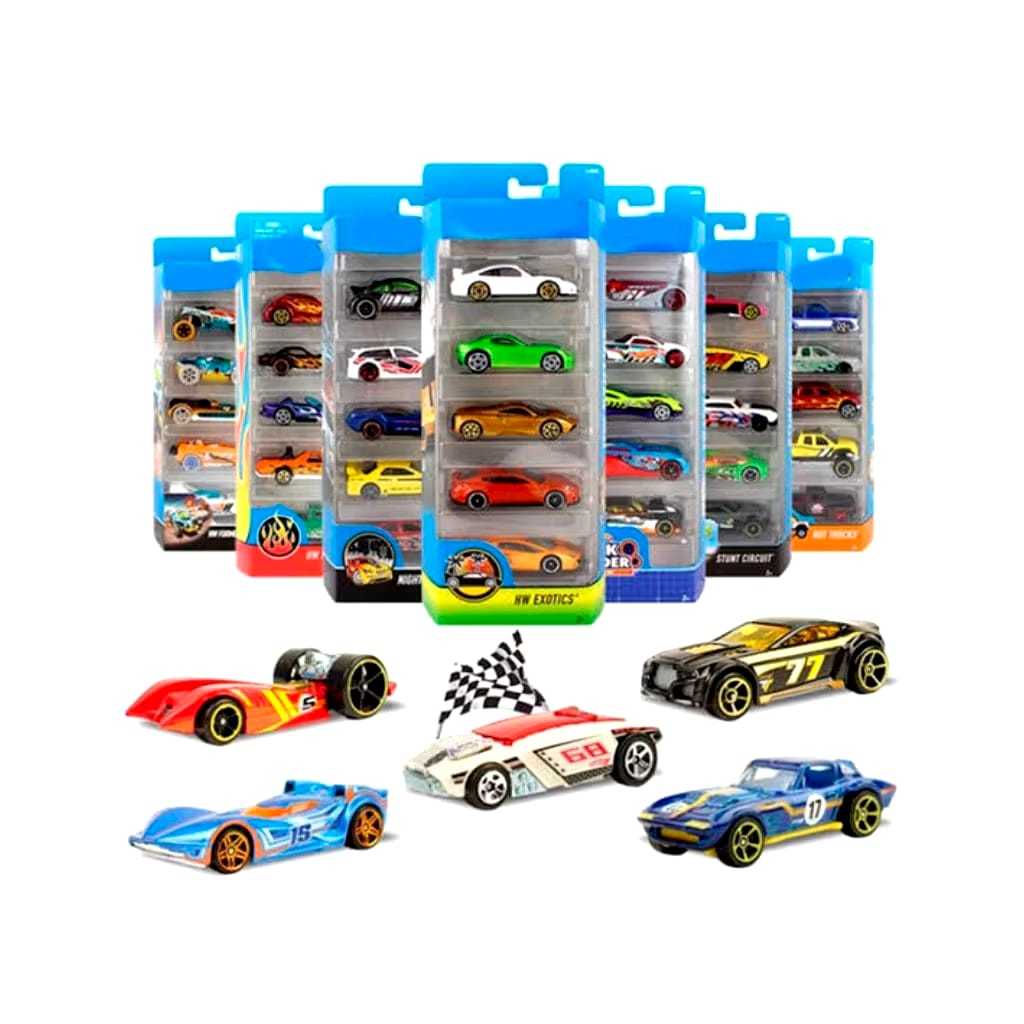 Kit5 Coleção Carrinho De Ferro Estilo Hot Wheels kit 5 Peças
