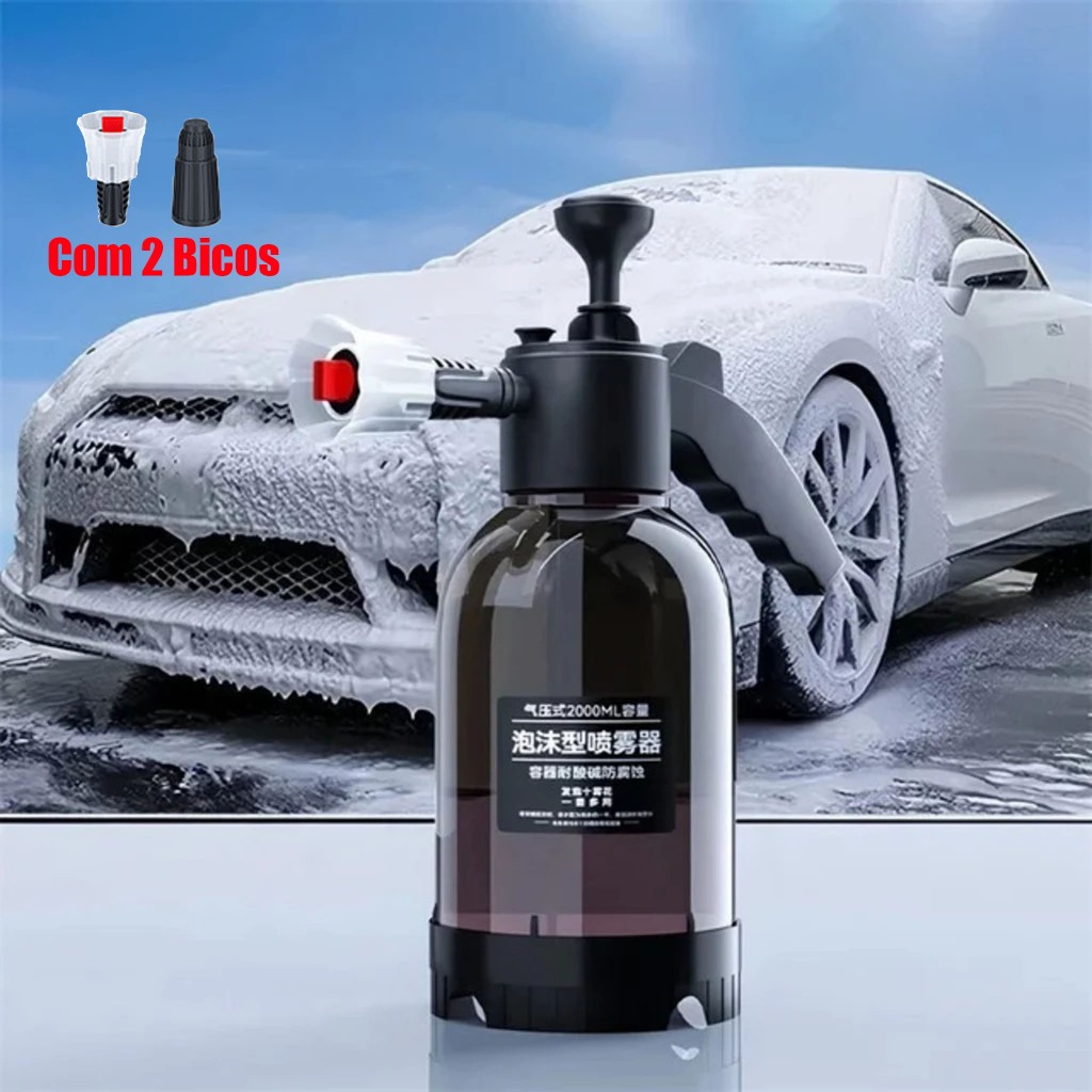 Pulverizador Manual De Espuma De Neve 2 Litros Com 2 Bicos Profissionais