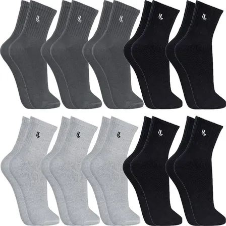 Kit 10 Pares Meias Lupo Cano Alto Masculino Adulto Original