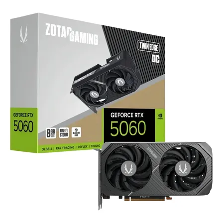Placa De Vídeo Zotac Rtx 5060 Twin Edge Oc 8gb Gddr7 128-bit