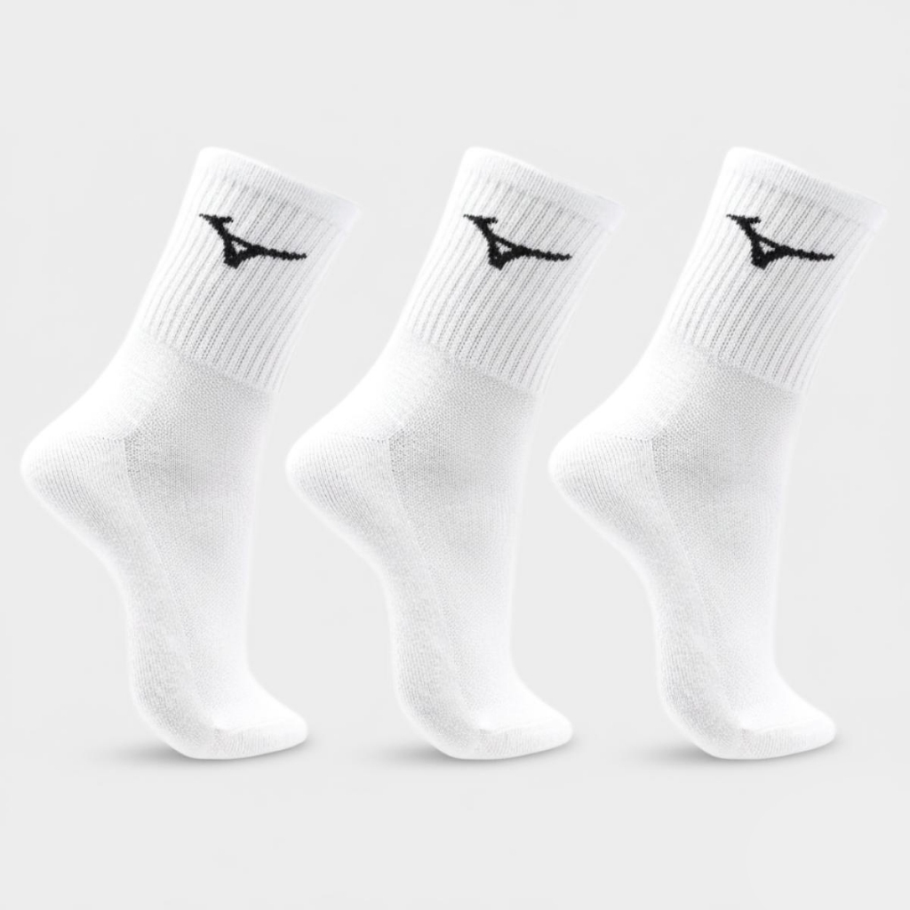 Kit Meia Mizuno Cano Médio Training Pacote com 3 pares