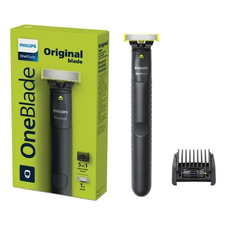 Barbeador e Aparador Elétrico Philips OneBlade com Pente 5 em 1, Sem Fio e À Prova D'Água - QP1425/10
