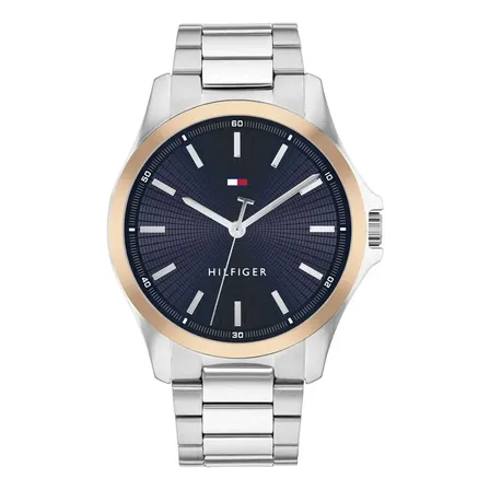 Relógio Tommy Hilfiger Masculino Aço Prateado 1710673 Prateado Azul