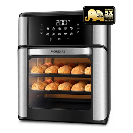 Fritadeira Air Fryer Forno Oven 12L, Mondial, 2200W - AFON-12L-BI