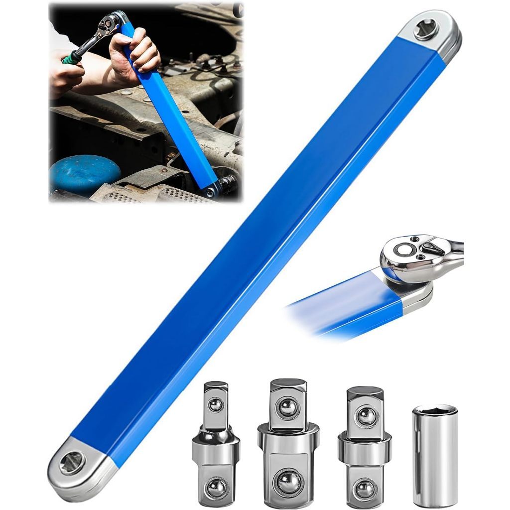 Kit De Extensão De Braço De Chave Catraca De Aço Carbono Para Ferramentas De Reparo Automotivo Em Espaços Estreitos