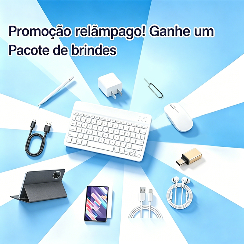 Conjunto completo de acessórios: Teclado, Mouse e Capa，Acessórios para Tablet