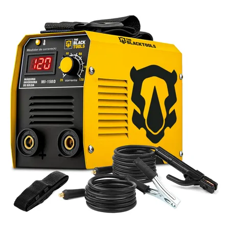 Máquina Inversora De Solda Portatil Mma Eletrodo MI150D 120A The Black Tools