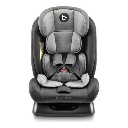 Cadeirinha Infantil Para Carro Mass Litet 0 A 36kg Preta E Cinza Com 13 Ajustes E 4 Reclínios - BB458