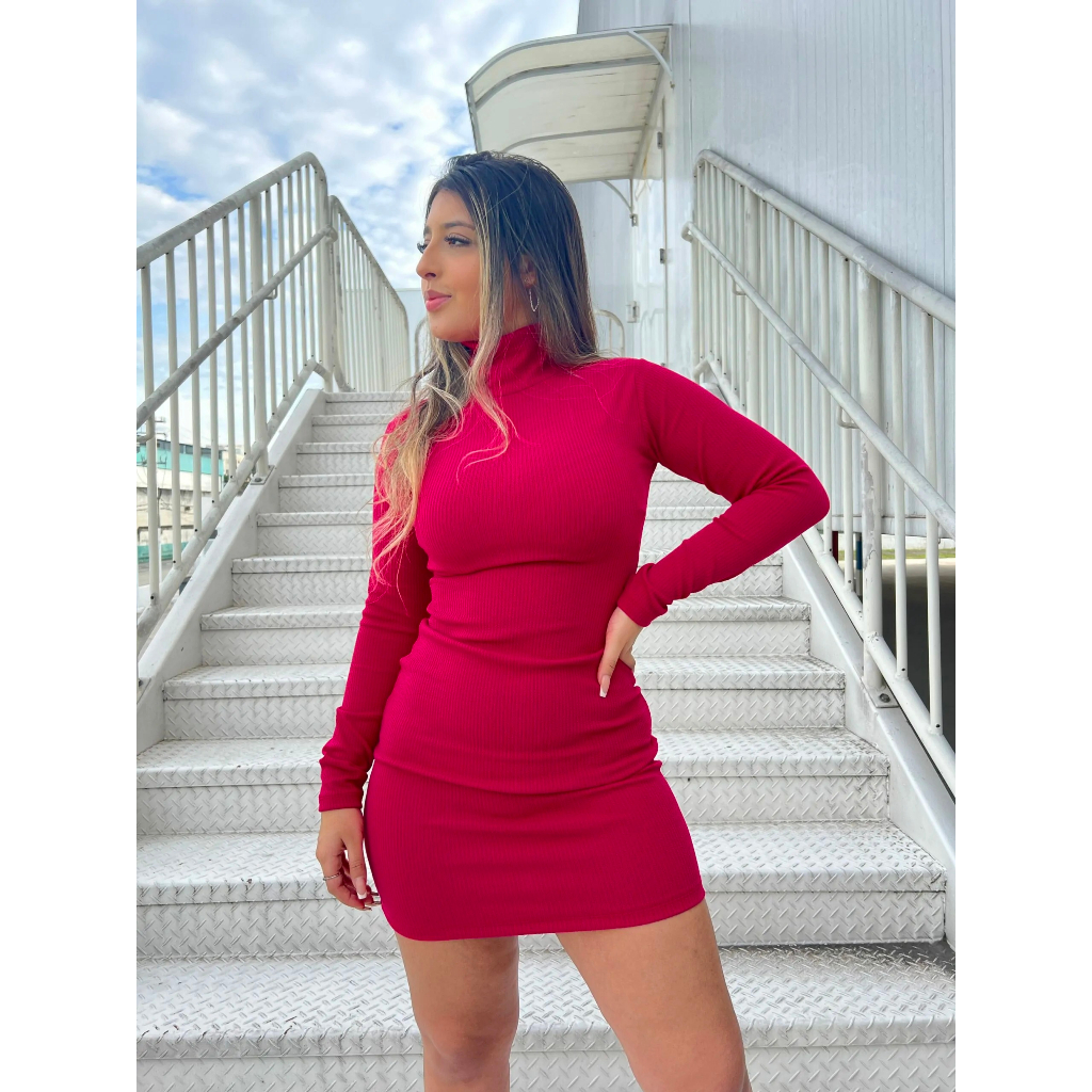 Vestido Stacy em Malha ana ruga festa balada elástico