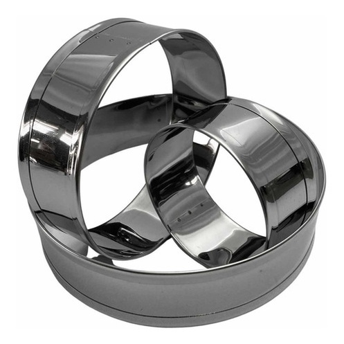 Kit 3 Modelador De Massa, Bolo, Torta 10x5 15x5 E 20x5 Inox
