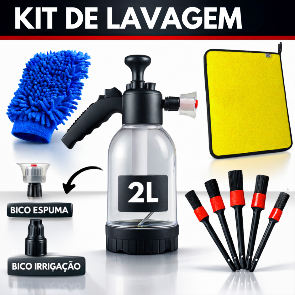 Acessorios Lavagem Automotiva Pinceis e Variados para Limpeza De Carro Moto Detalhamento Automotivo