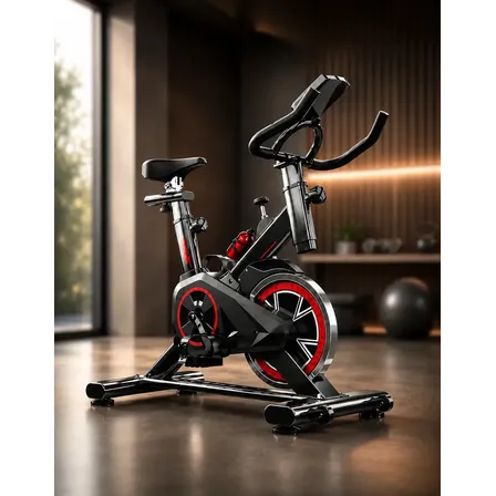 Bicicleta Ergométrica Bike Spinning Fitness Hardline Treino em Casa Academia Exercícios Cardio e Emagrecimento Design Confortável e Ajustável Vertical Silenciosa
