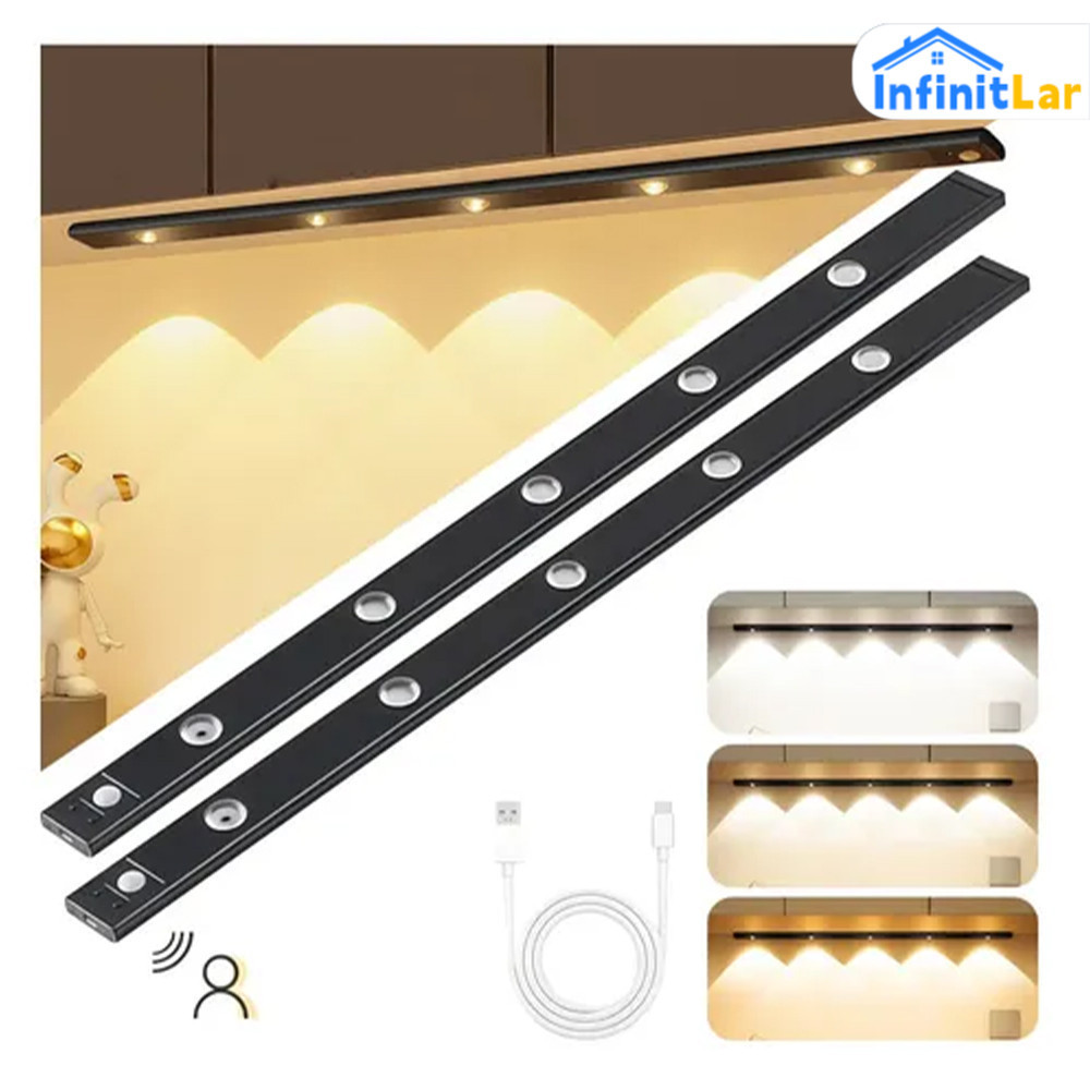 Luminária Sem Fio Recarregável Ultra LED Tamanho Ajustável 20 A 80cm Para Quarto Sala E Home Office