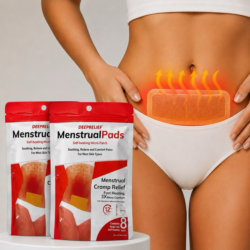 Adesivo Térmico Menstrual Alívio para Cólicas Patch MenstrualPads 8 unidades Calmante
