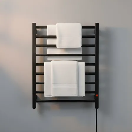 Toalheiro Térmico Alumínio Preto 110/220v Bivolt Electrowood Preto
