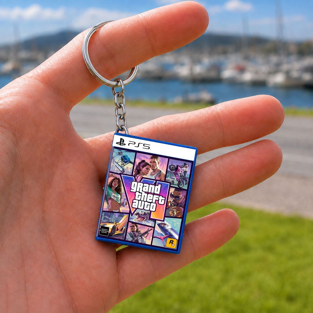 Chaveiro Mini Capa Capinha Jogo PS5 Grand Theft Auto GTA 6 Playstation 5