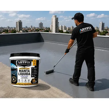 Manta Liquida Emborrachada 18kg Impermebilizante Premium