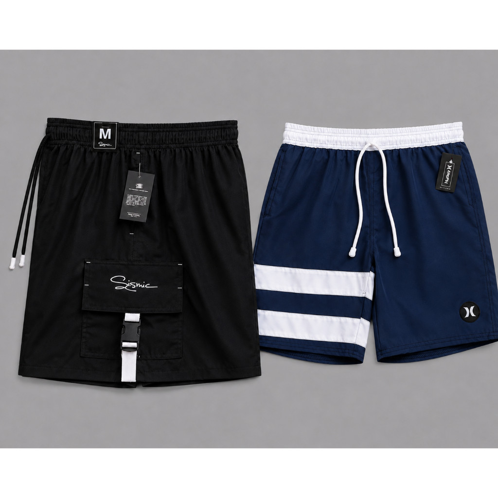 Kit 2 Shorts Masculino Elastano Tectel
