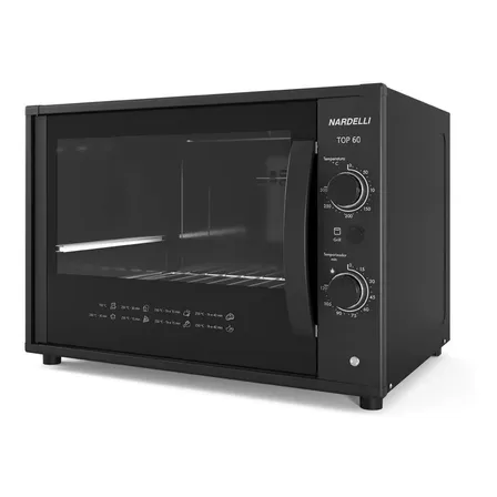 Forno Elétrico De Bancada Nardelli 60 Black 60 Litros Cor Preto