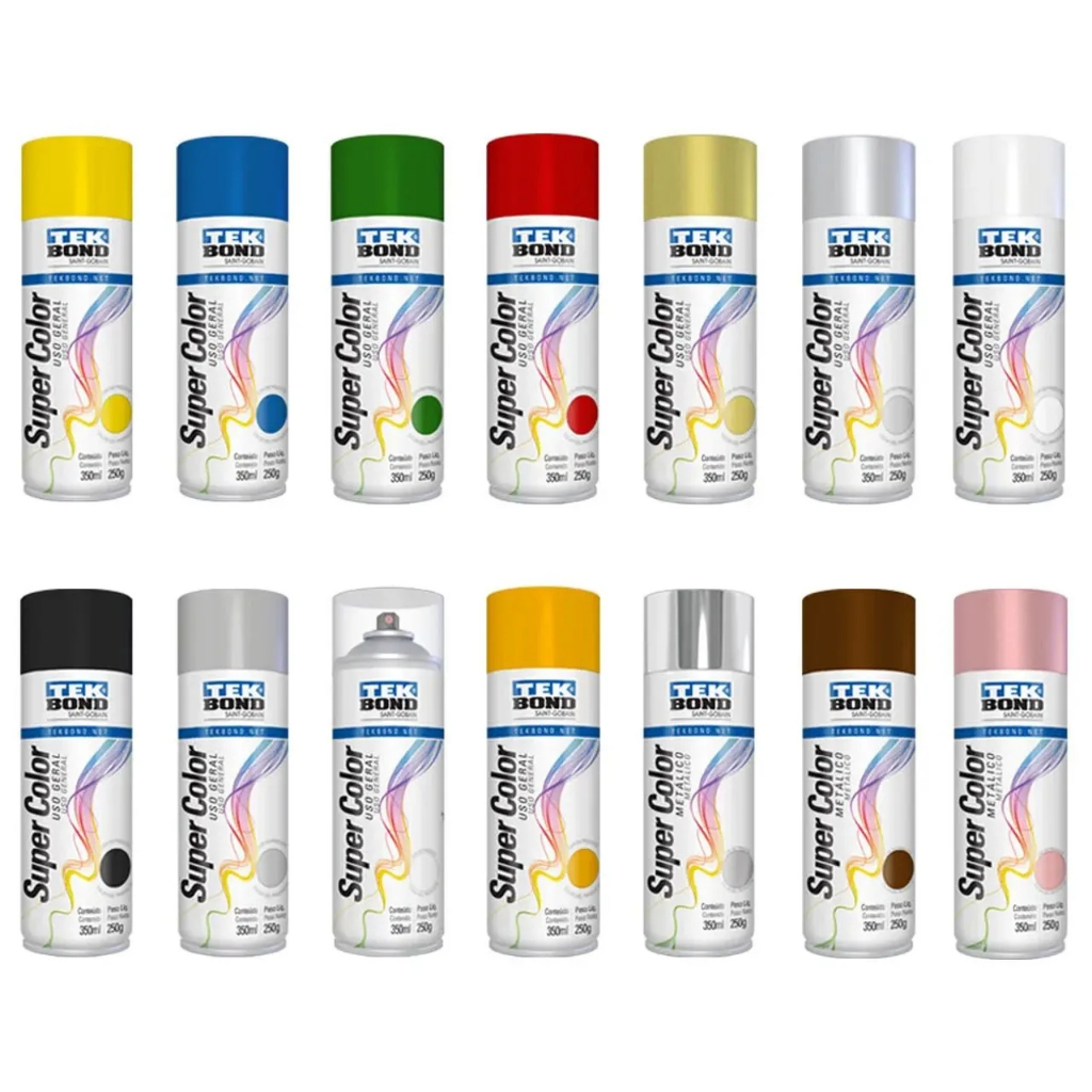 Tinta Spray Uso Geral - Metais Madeira Artesanato Gesso Rodas Secagem Rápida