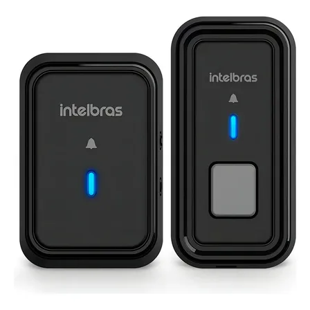 Campainha Sem Fio Intelbras Cib 101s Com Bateria - Cor Preta