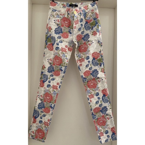 Calça Floral de Sarja Feminina